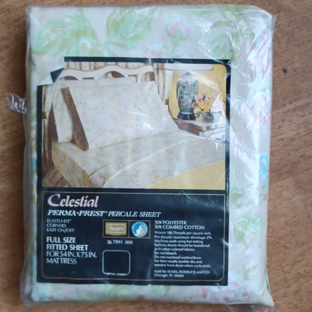 Vintage full size fitting sheet Sears and roebuck